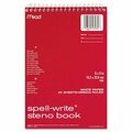 Mead Products Mead, SPELL-WRITE WIREBOUND STENO BOOK, GREGG RULE, 6 X 9, WHITE, 80 SHEETS 43082